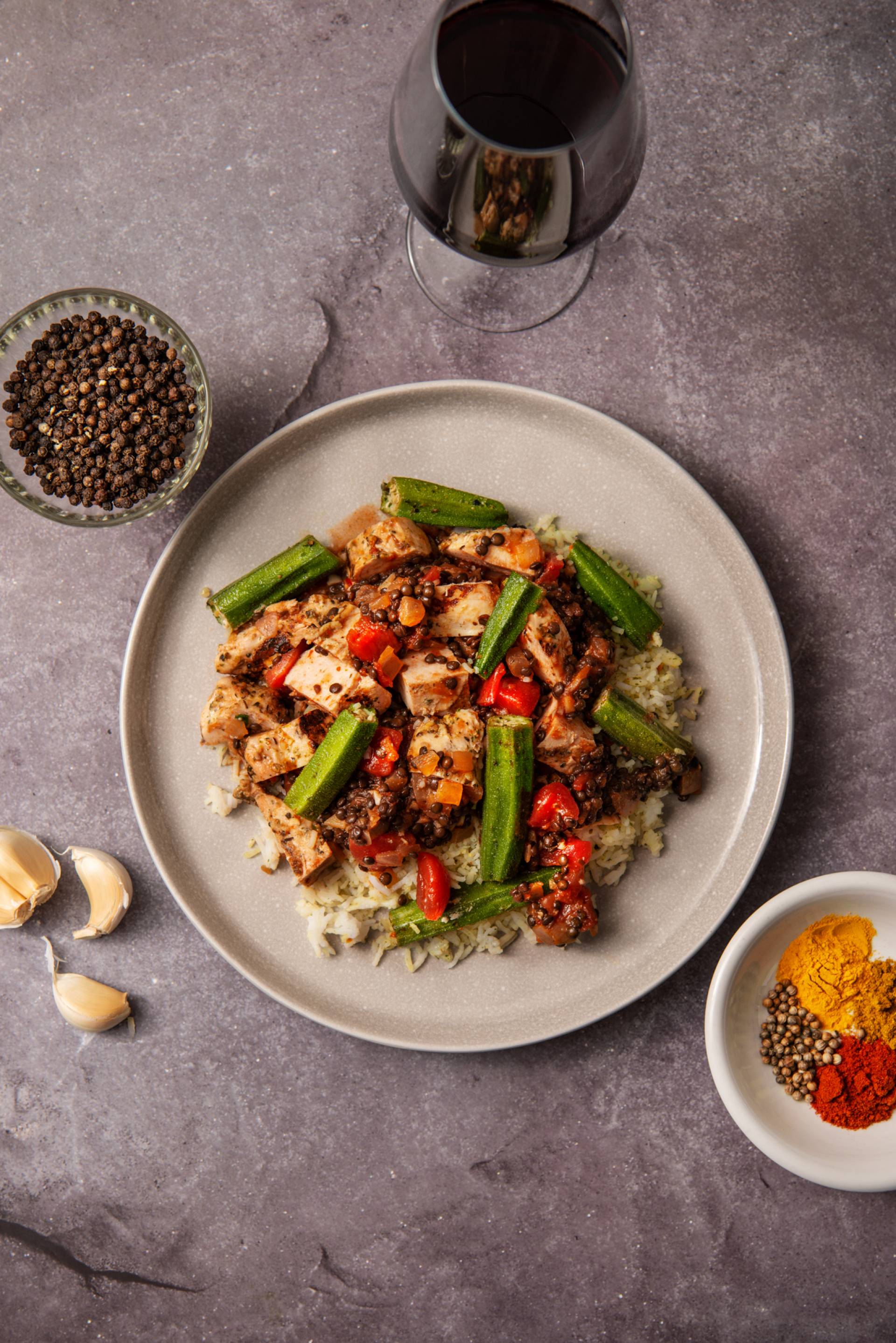 Berbere Chicken and Lentils