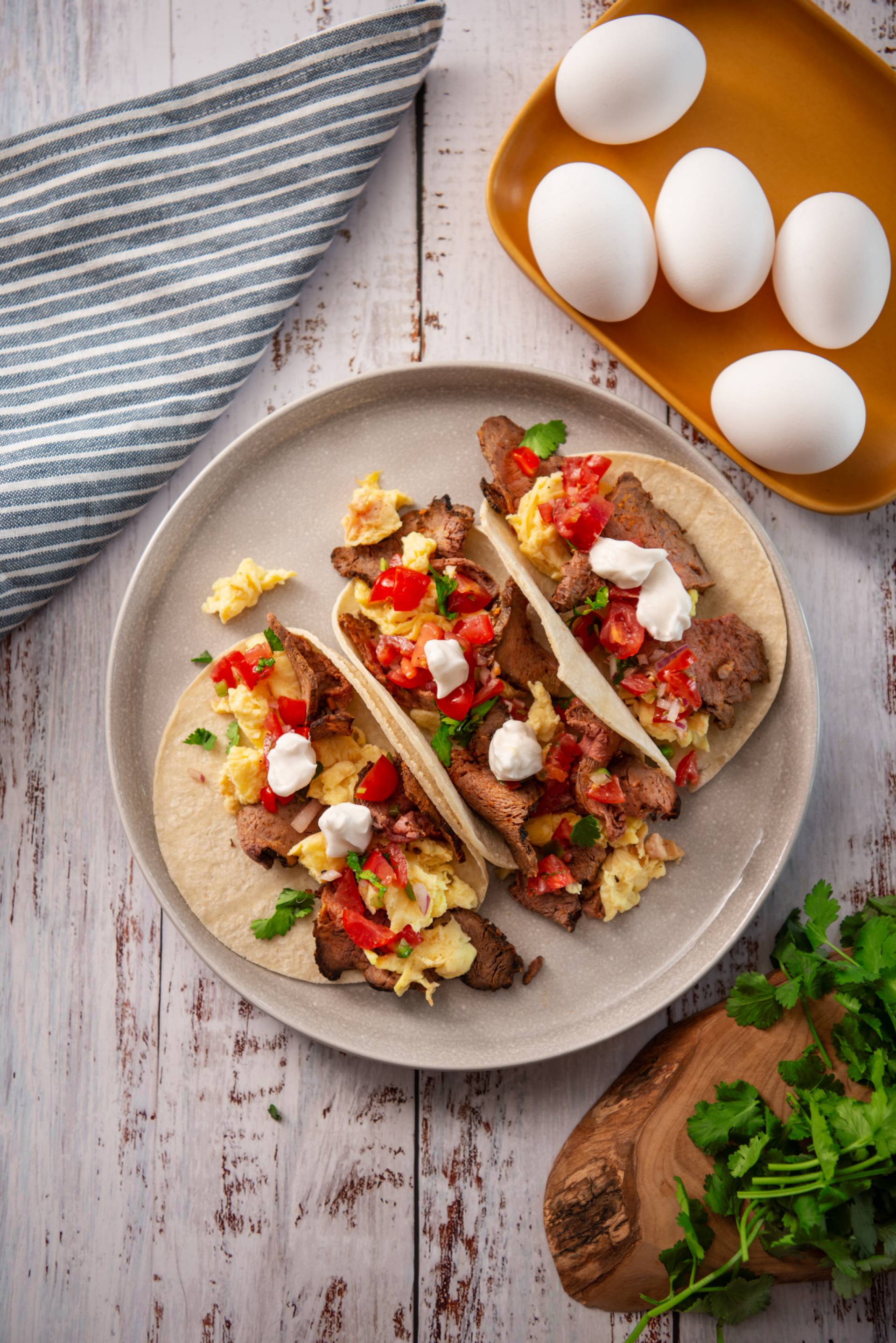 Steak and Egg Breakfast Tacos (Breakfast)