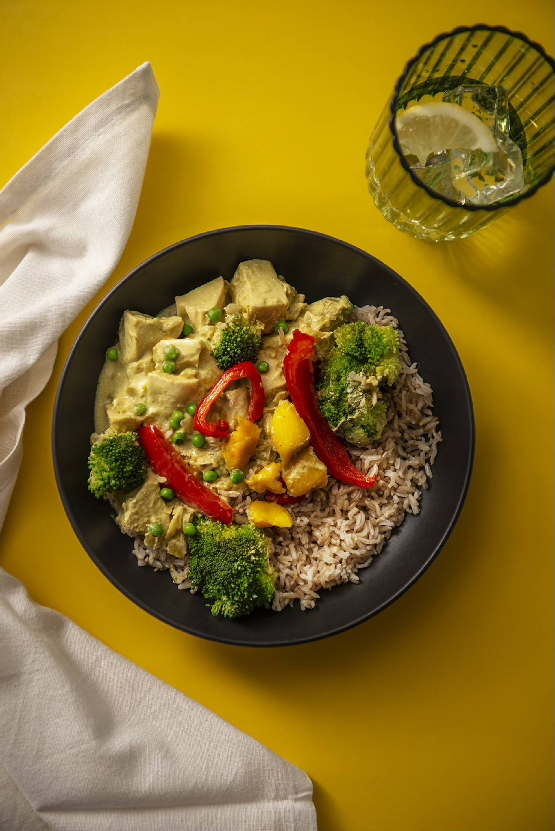 Thai Yellow Coconut Curry with Chicken & Mango