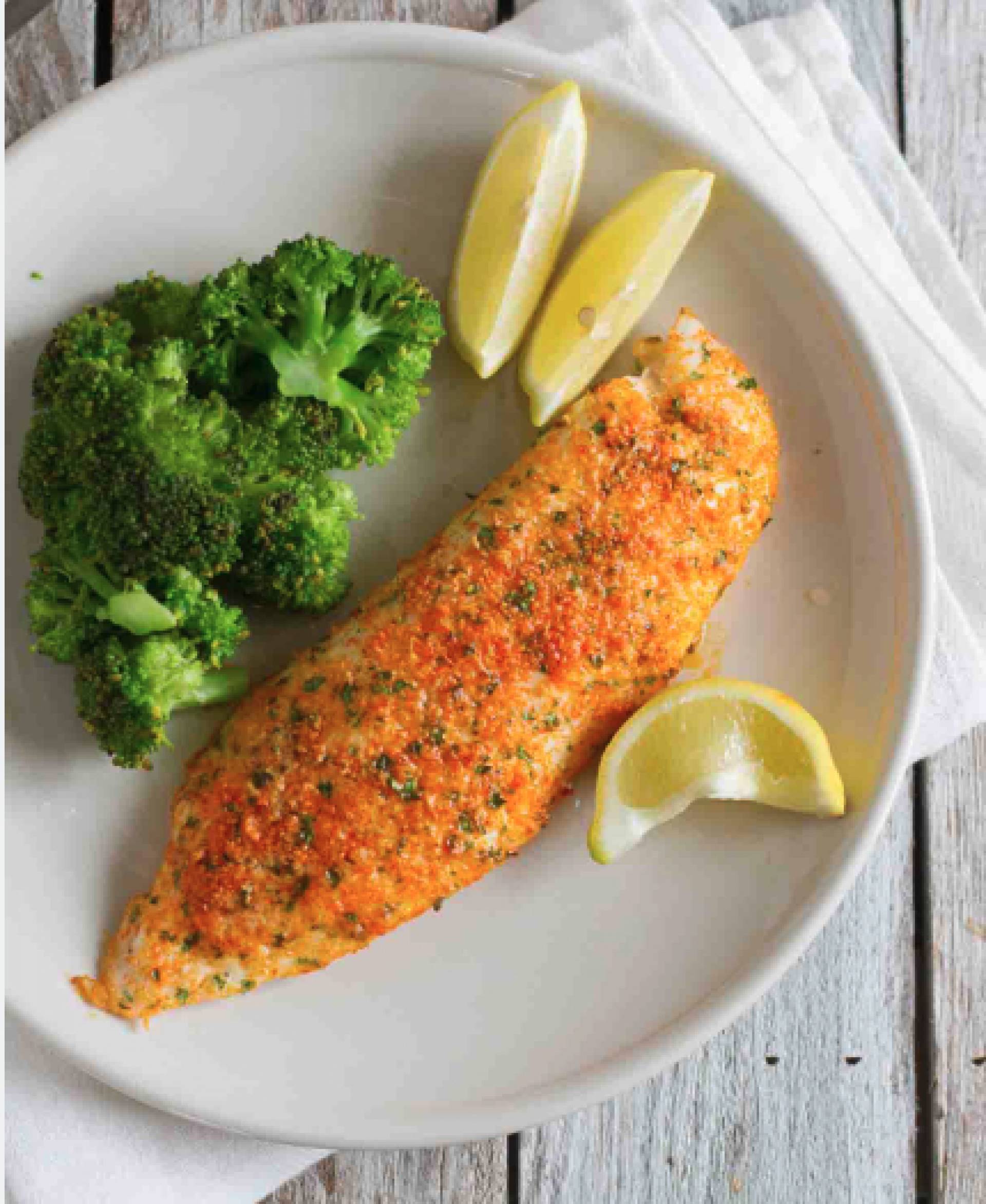 FITNESS: Parmesan Crusted Tilapia (LOW CARB)