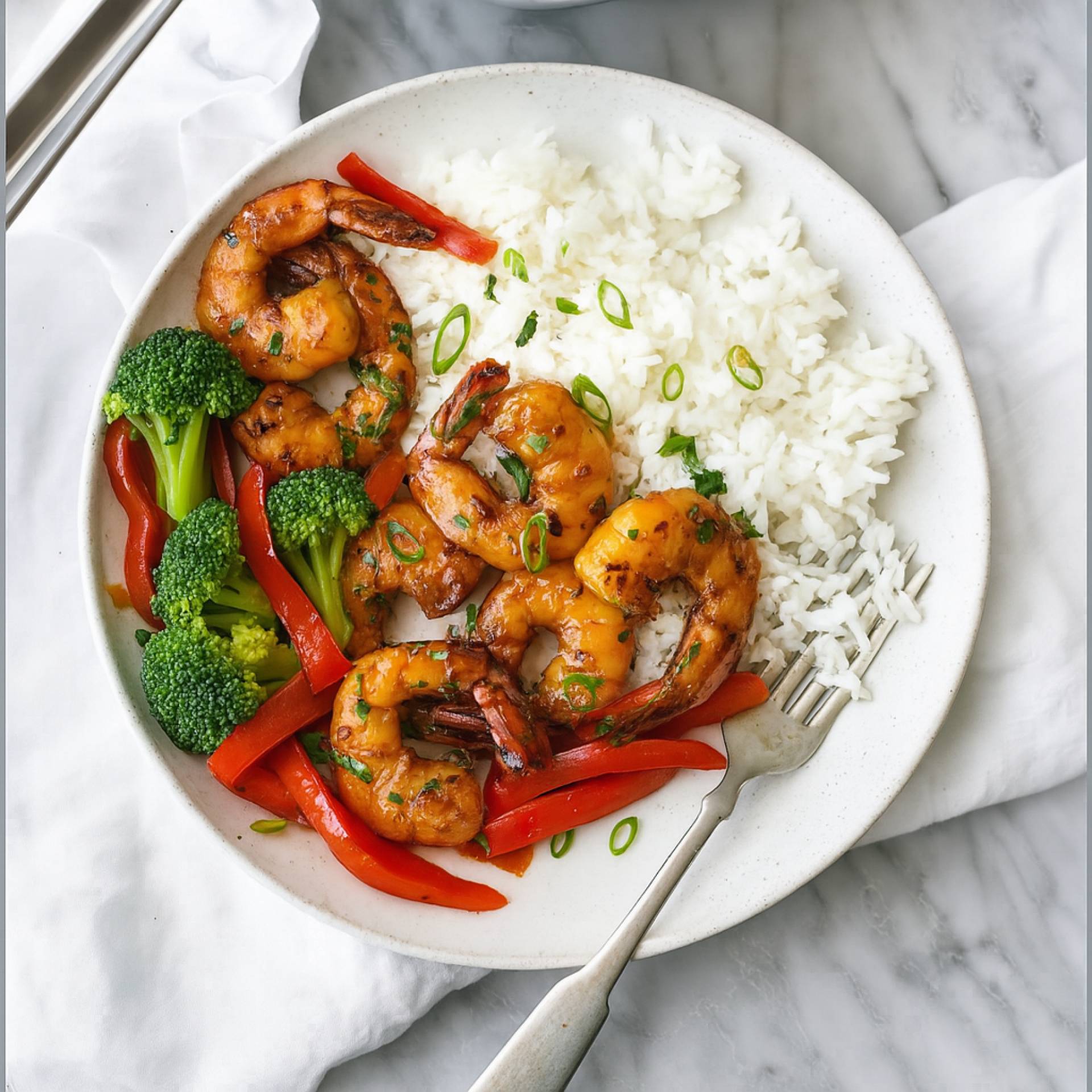 Honey Garlic Shrimp Stir Fry