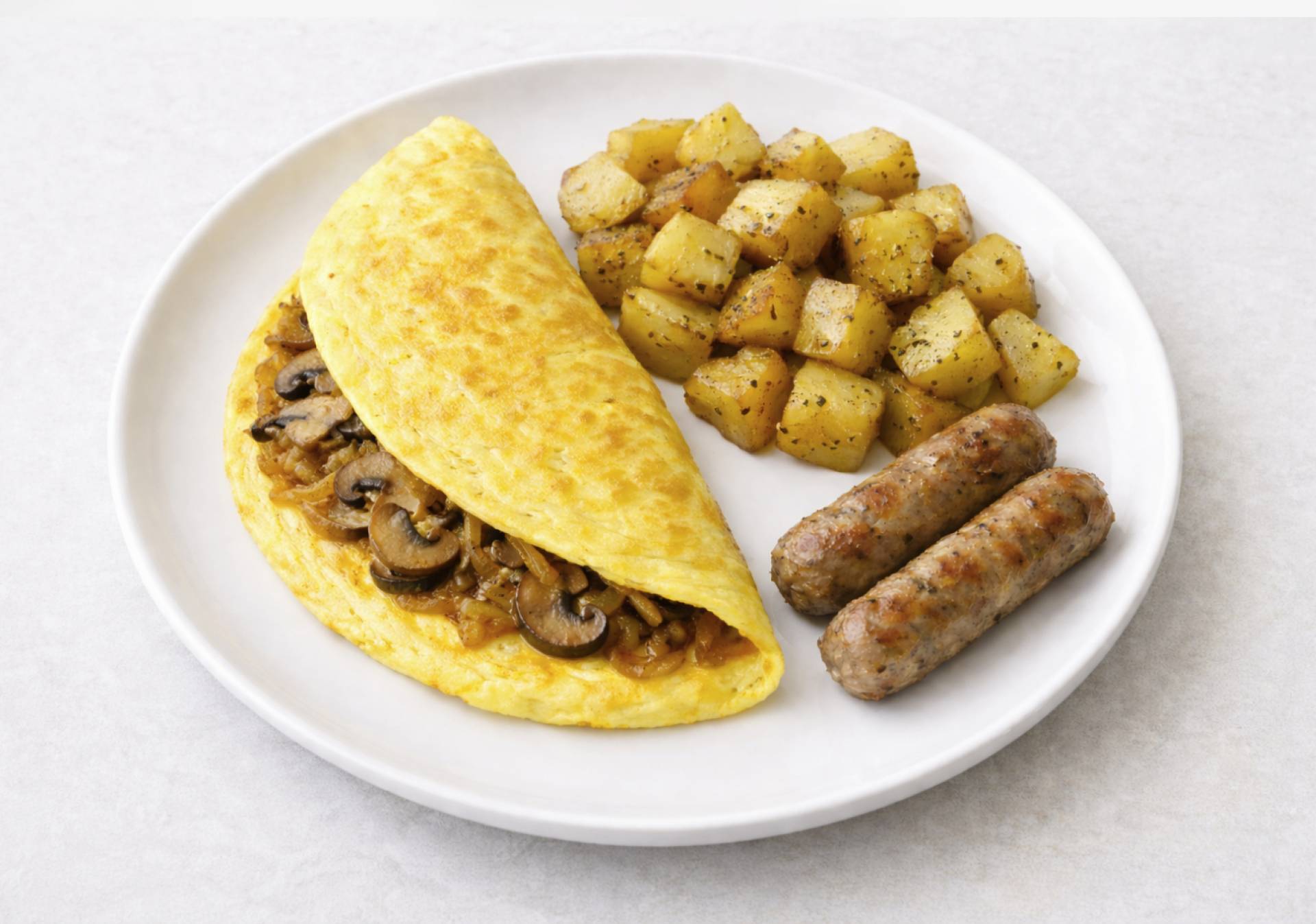 Mushroom and Caramelized Onion Omelette (Breakfast)