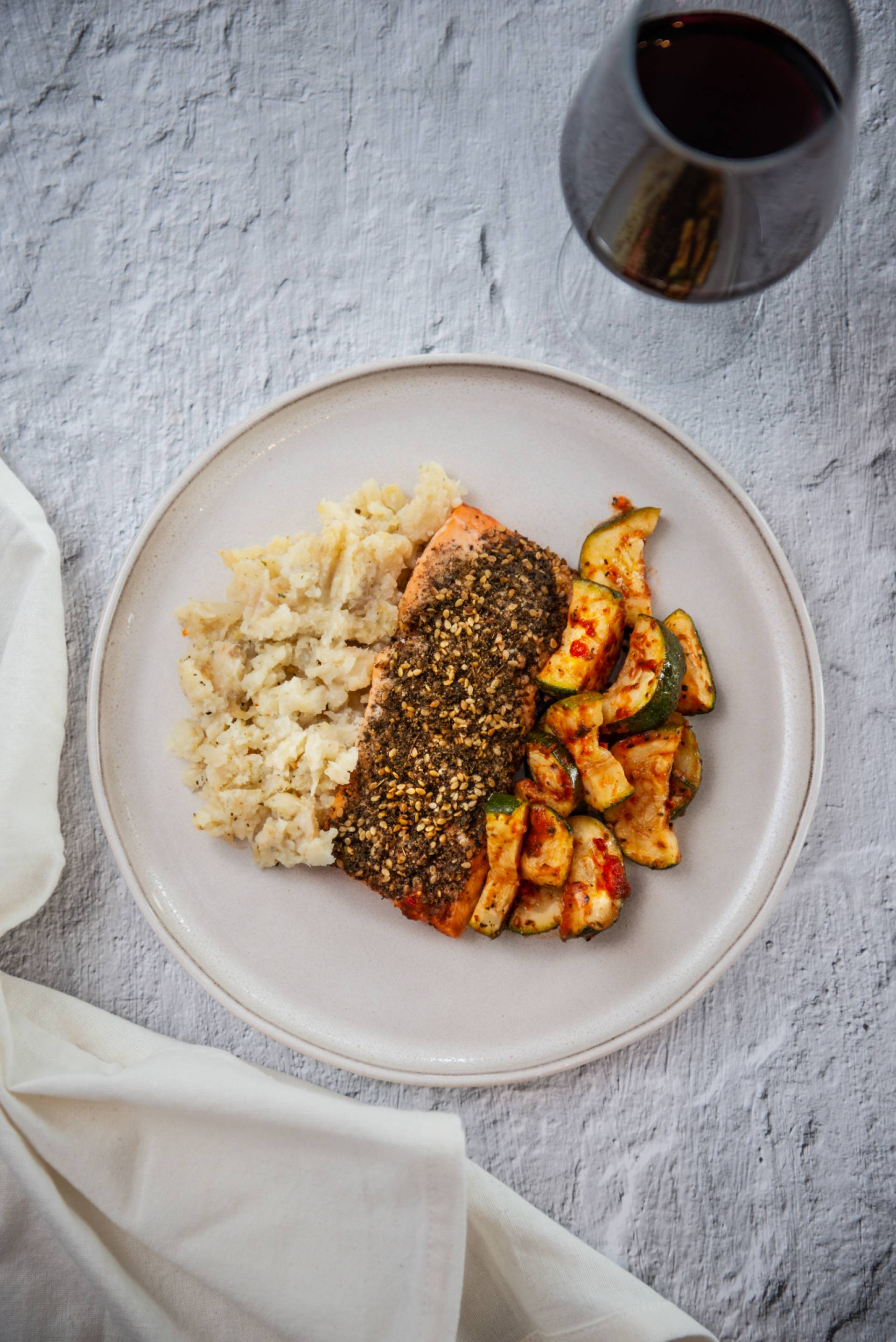 Zaatar Crusted Baked Salmon (LOW CARB)