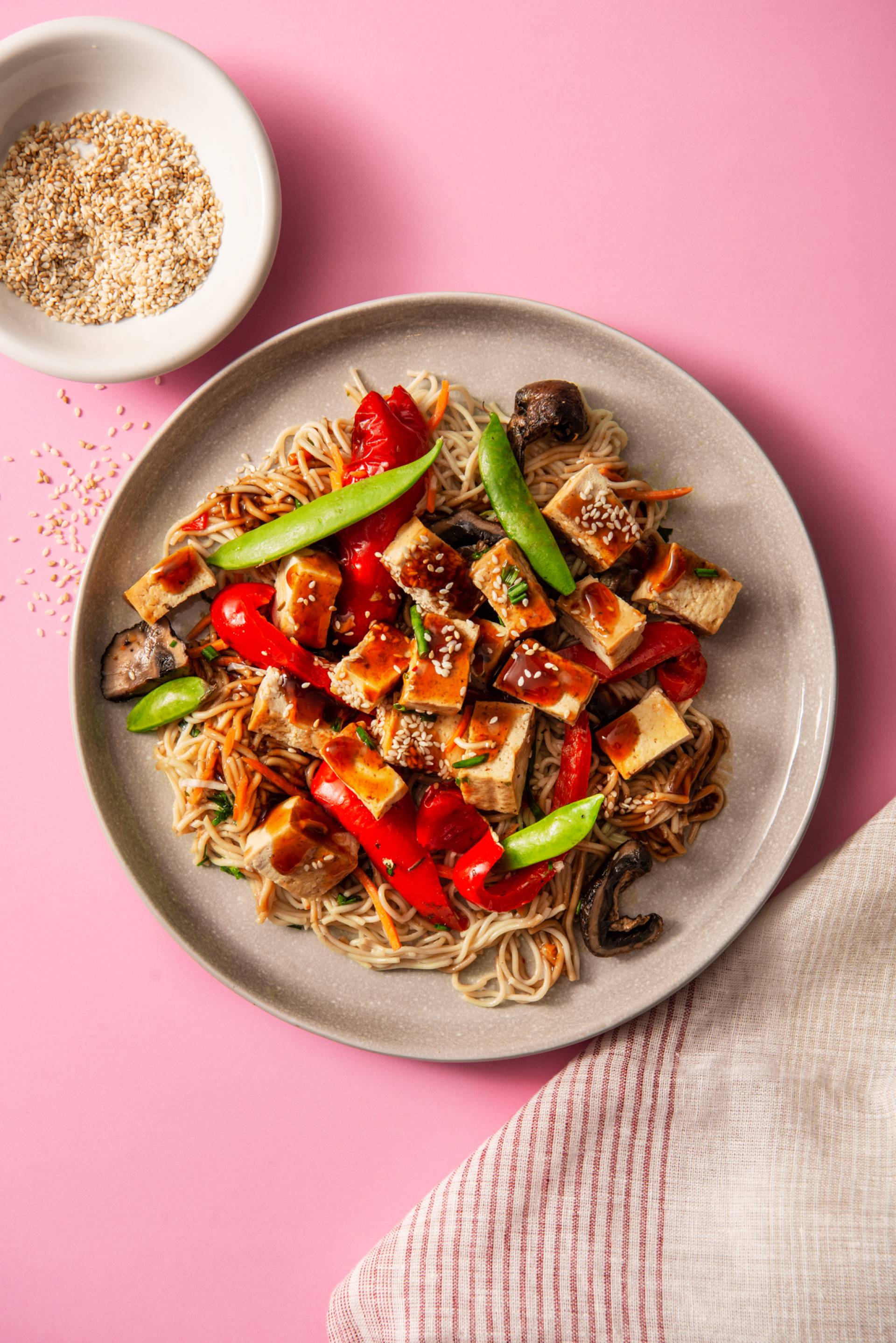 TOFU & Vegetable Teriyaki Stir-Fry (Meat-Free)