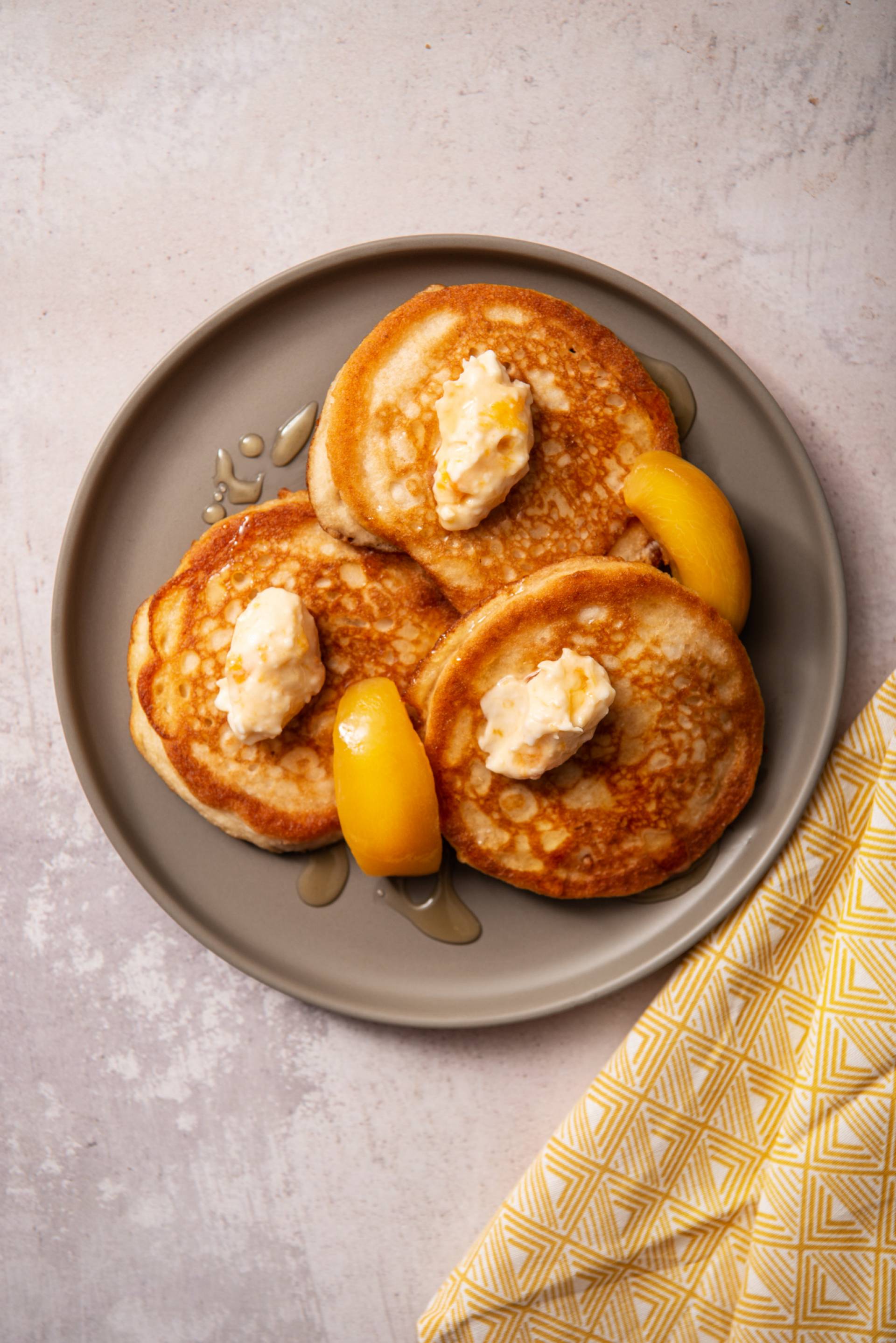 Peaches & Cream Pancakes (Breakfast)