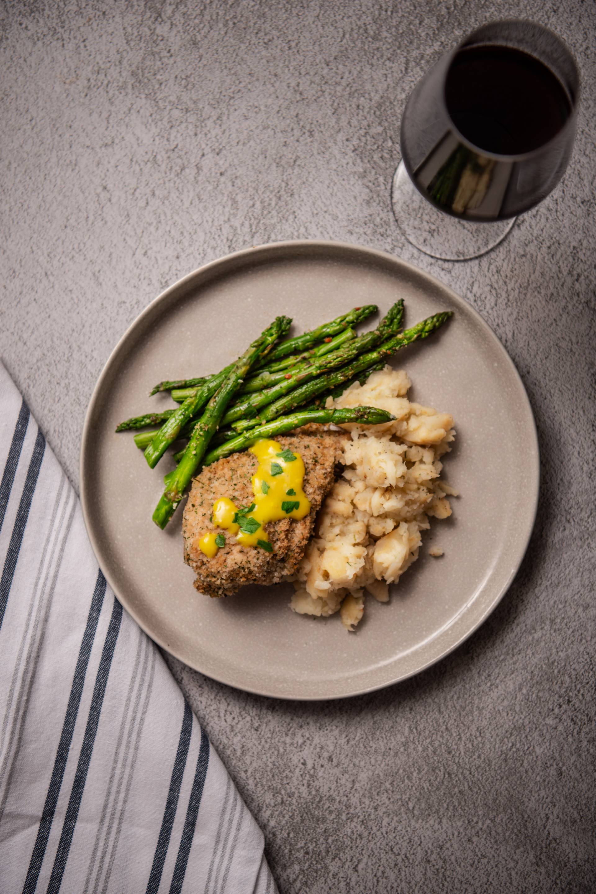 Crusted Chicken with Lemon Hollandaise (LOW CARB)