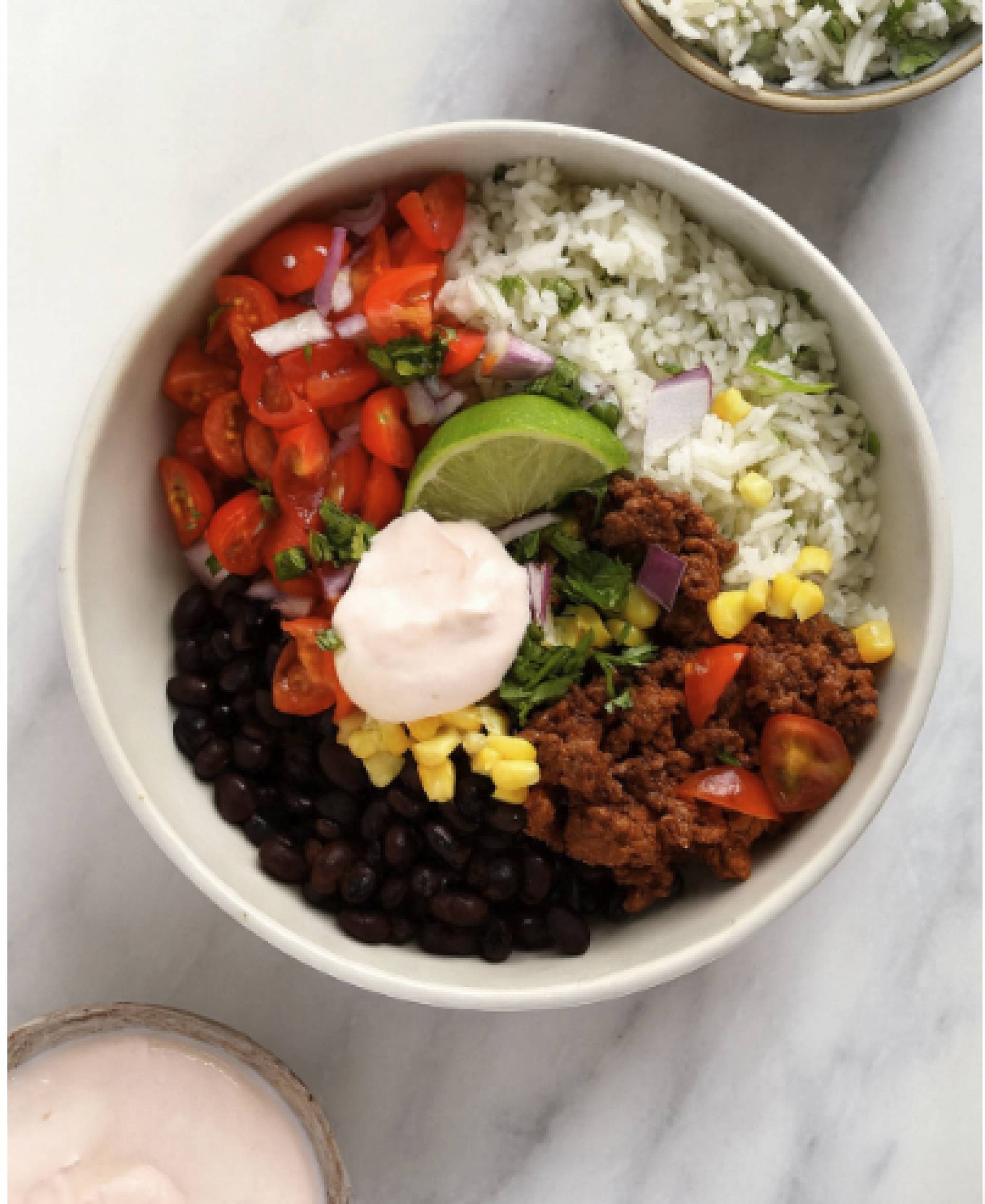 Beef Taco Bowl with Pico de Gallo