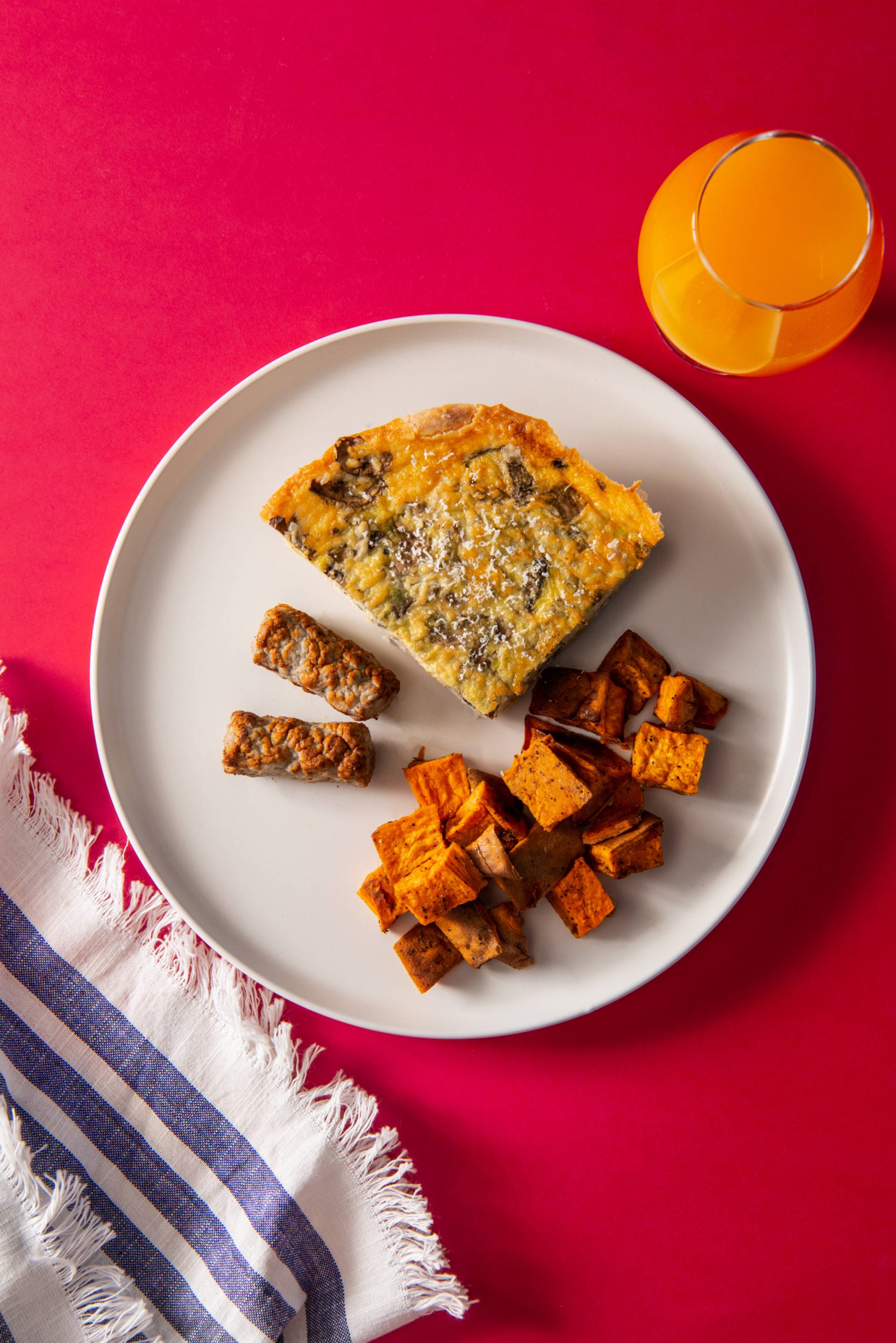 Turkey, Mushroom, and Parm Quiche (Breakfast)