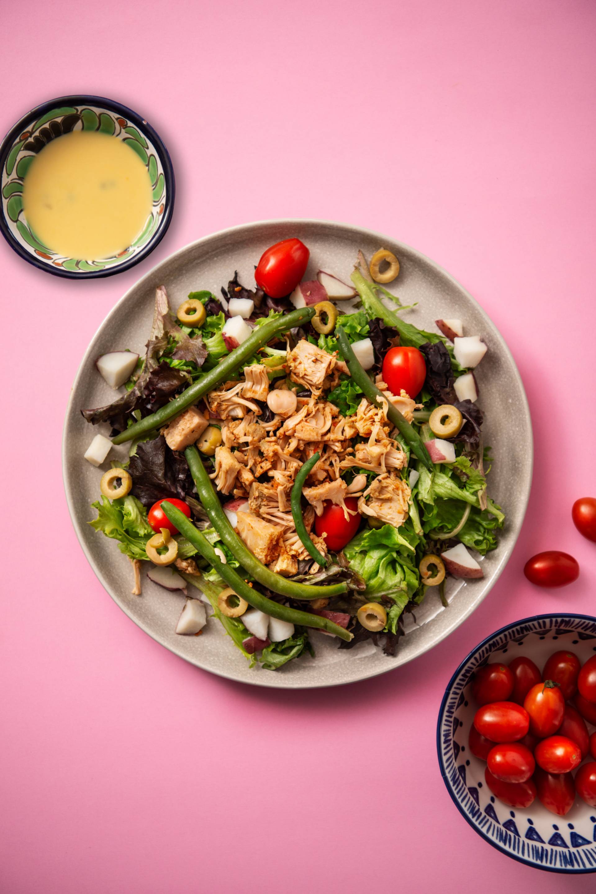 Nicoise-ish JACKFRUIT Salad (Meat-Free)